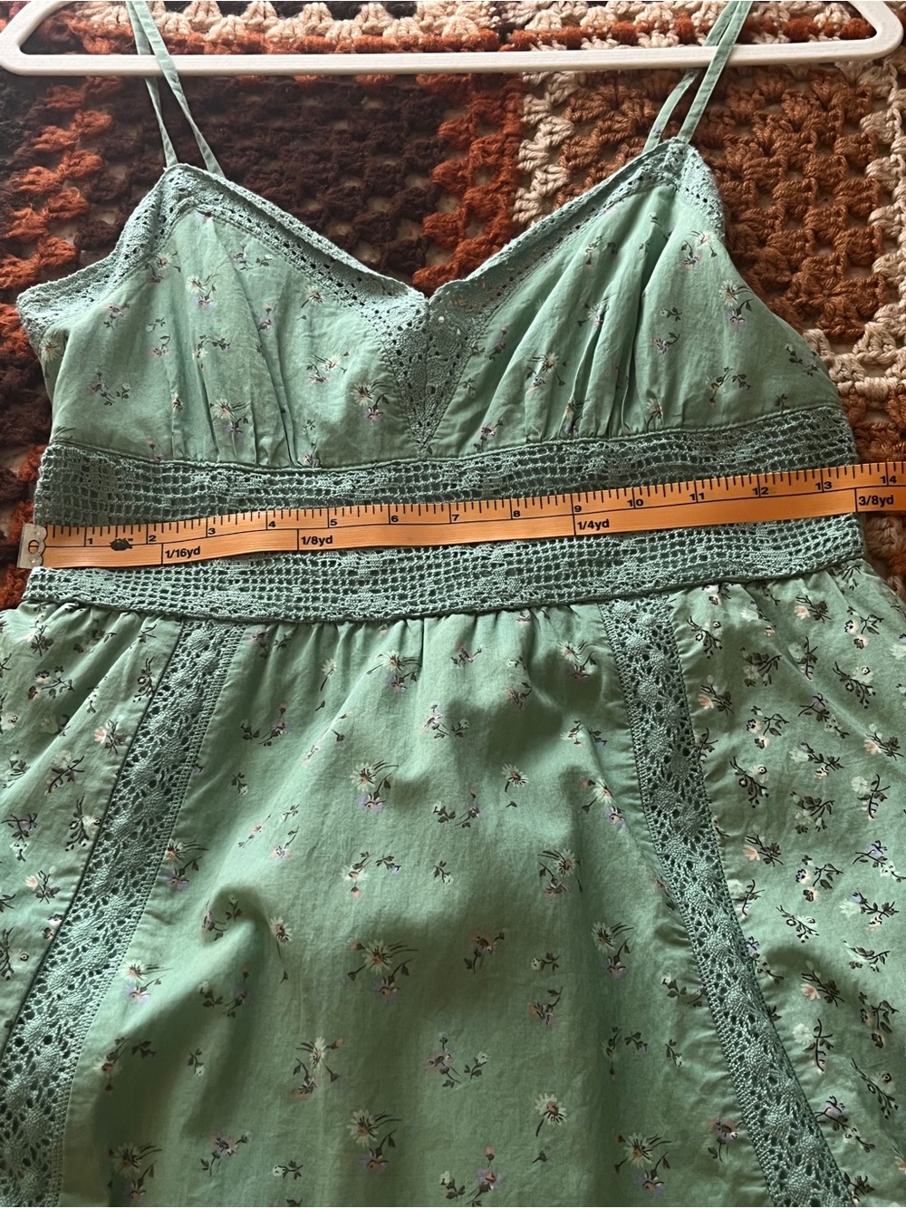 American Eagle Outfitters Sage Green Floral High-Low Dress - Picture 3 of 7